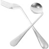 Set of 2 Feeding Utensils Including 1 Curved and 1