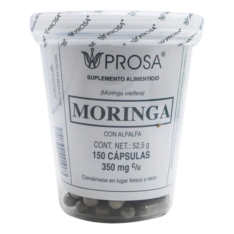 Moringa Prosa 150 Cápsulas Hojas Moringa Y Alfalfa Polvo Sabor