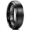 King Will BASIC 7mm Black Ceramic Wedding Ring Matte Finished