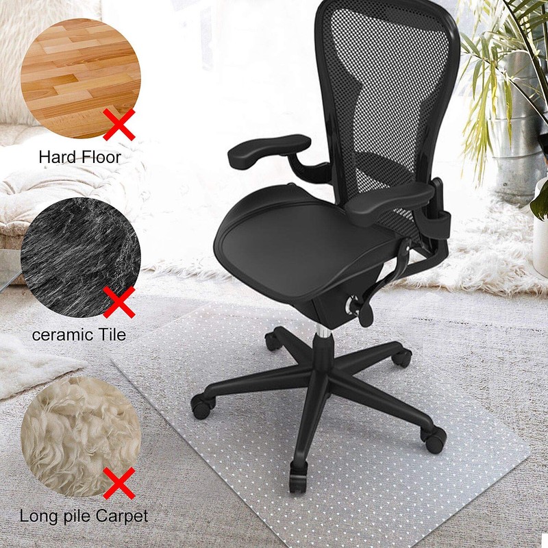 Kuyal Desk Chair Mat for Carpet, 30'' x 48'' Rectangle