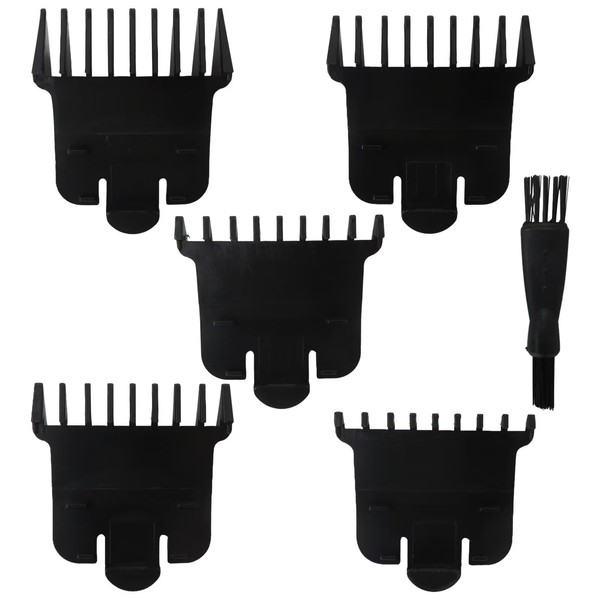 INGQI 5-Pack Black Trimmer Guards for Andis T Outliner, Snap-on