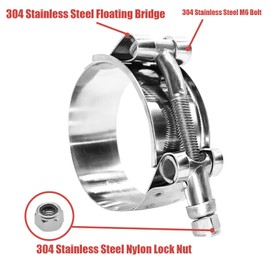 BOTTEN 4 Pack 1" T-Bolt Hose Clamp, Clamp Range 32-37mm for 1" Hose ID, hose clamps Stainless Steel,hose clamp heavy duty,radiator hose clamps