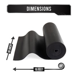 Precision Defined Professional Grade Tool Box Liner, 16 ft x 16", Black | Tool Box Drawer Liner, Shelf Liner Non Slip Mat, Thick Cabinet Shelf Liner, Toolbox Drawer Liner