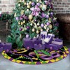 Fzbali Mardi Gras Mask Christmas Tree Skirt, 48 Inches Lace-up
