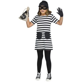 Fun World Big Girl's Miss Burglar Children's Costume, Multicolor, XL