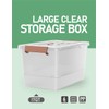 WYT 4 Pack 17qt Clear Plastic Storage Bin with Lid