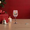 Christmas Wine Glasses with Stem, Cute Red Santa Claus Glass