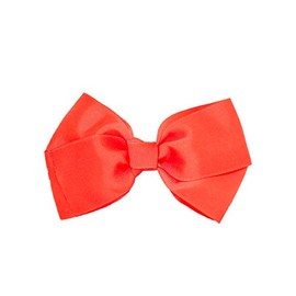 Mia Spirit Large Grosgrain Ribbon Bow Barrette, Hair Accessory, Hair Clip, For Dance, Cheer, Sports, School, Girls 1pc (orange)