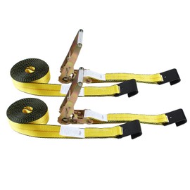 Autofonder 2 Pack 2" x 27' Ratchet Straps Heavy Duty-3333 LBS Working Load-10000 LBS Break Strength-Flat Hook Cargo Straps Perfect for Moving Appliances, Lawn Equipment and Motorcycles