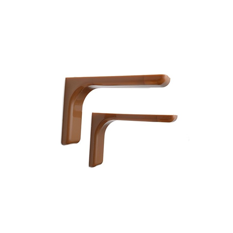 Shelf Support Brackets with Covers 240mm Invisible/Concealed Fixings Brown