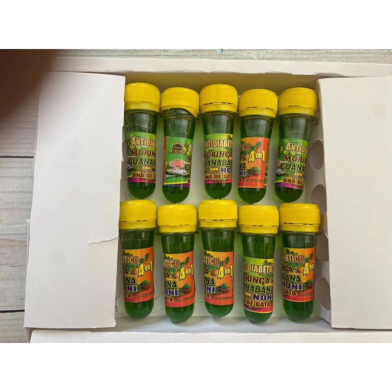 Testiton Antidiabetico Moringa & Guanabana y Noni Micro Ampolletas 10