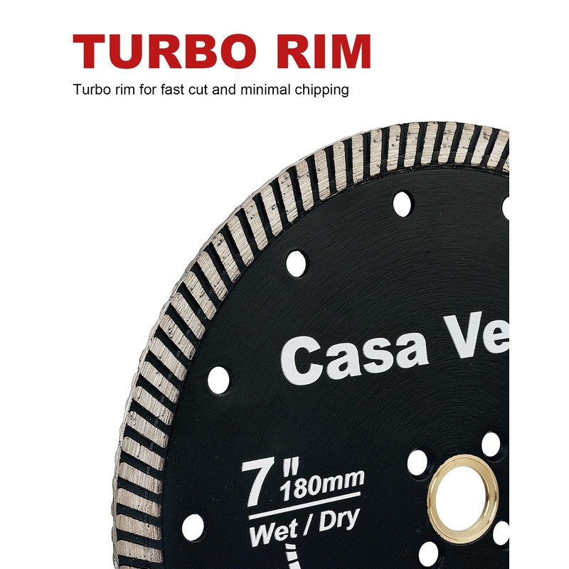 Casaverde 7 Inch Granite Cutting Blade Dry Cutting for Granite