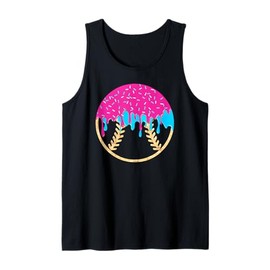 Pink and Blue Drip With Sprinkles Drip Baseball Softball Tank Top
