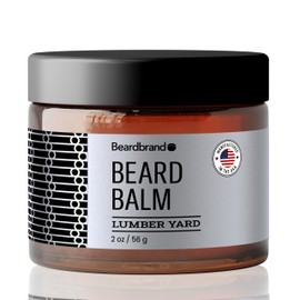 Beard Balm for Men - Travel Pack - Supports Thicker Beard, Lumber Yard Scent, Natural Ingredients Butter Reduces Dryness & Enhances Look - 2 oz