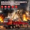 ADTHLIER 1:50 Aerial Fire Truck, Die-Cast Cab, Pull-Back with Lights