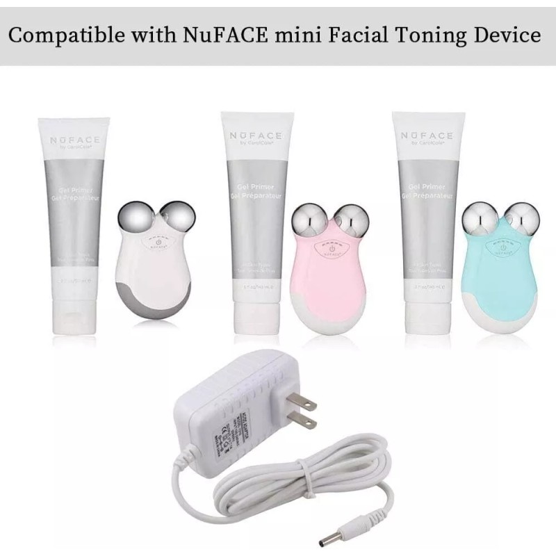 HZPOWEN Nuface Mini Facial Toning Device Charger Adapter Pink White