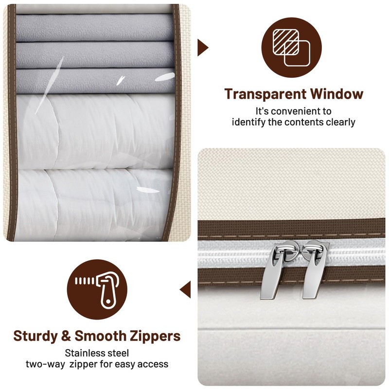 SLEEPING LAMB 170L Huge Blanket Storage Bag, Sturdy Oxford Fabric