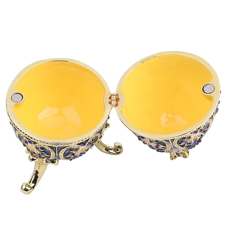 European Style Shiny Artificial Diamond Easter Egg Metal Crafts Jewelry