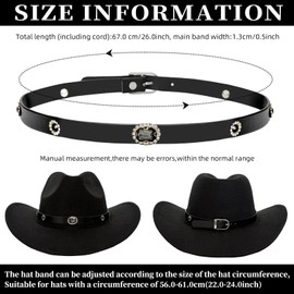 nemokamai Cowboy Hat Bands for Men Women, Leather Hatbands Belt for Cowboy/Western/Fedora/Cowgirl Hats Multicolor