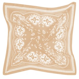 AOLIGE Scarf Satin Square Neck Hair Scarfs for Women 27" x 27"