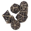 7pcs Copper Dice Set Polyhedral Hollow Clear Number Balancing Table