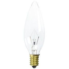 Halco BC7019 121023 - 25W Light Bulb - B10 - Clear - Straight Tip - European Base - 3,000 Life Hours - 220 Lumens - 120V