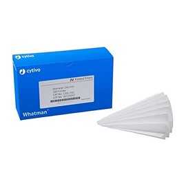 Whatman 1202-240 Quantitative Folded Filter Paper, 8 Micron, Grade 2V, 240mm Diameter (Pack of 100)