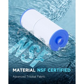 AQUALTRA 6CH-960 Spa Filter Replaces PJW60TL-F2S, Jacuzzi Filters J-300, J400, FC-2800, 60 sq.ft. 6 5/8”x 14 7/8” Screw in Hot Tub Filter with Closed Handle (Not be Removed) 2 Pack