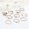 Ymimanchil Stackable Rings for Women Boho Knuckle Rings Peak Sea