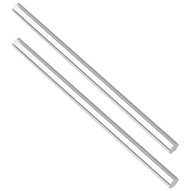 sourcing map Pack of 2, 12 mm x 12 mm x 250 mm, clear, solid acrylic hexagon rod, PMMA rod