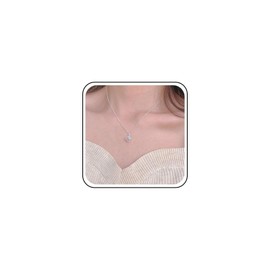 Xduargs Boho Opal Moonstone Necklace Choker Vintage Opalite Moonstone Necklace Chain Silver Round Moonstone Choker Necklace Tiny Satellite Ball Chain Collar Necklace Jewellery for Women, Zinc, No