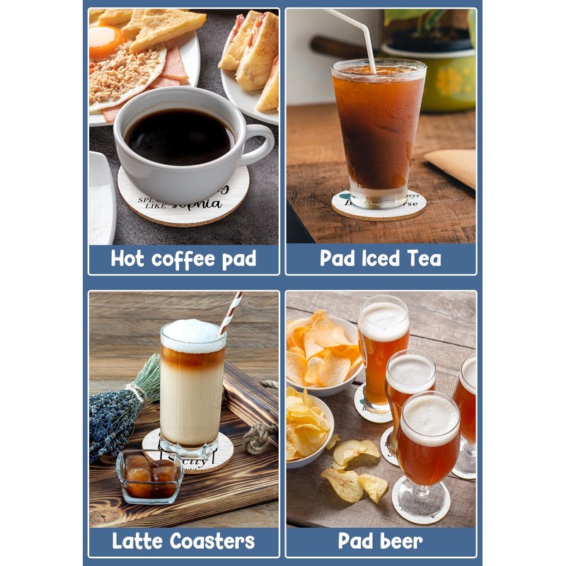 HSSPIRITZ Golden Girls TV Show Merchandise,6 PCS Cork Coasters for