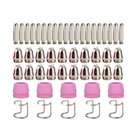 50 pcs Plasma Cutting Torch Consumables Kit Nozzle Electrode Cup fit Primeweld CUT50D CUT-50D Plasma Cutter