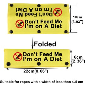 Funny Dog Leash Sleeve Don’T Feed Me I’M On A Diet Dog Leash Wrap Sleeve Alert Tag Pet Birthday Gift (Don’T Feed Me)