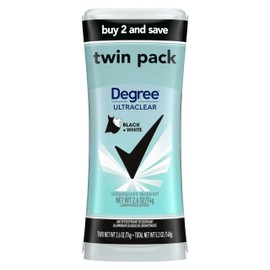 Degree, UltraClear Antiperspirant Deodorant Black White, 2.6 Ounce, 2 Count