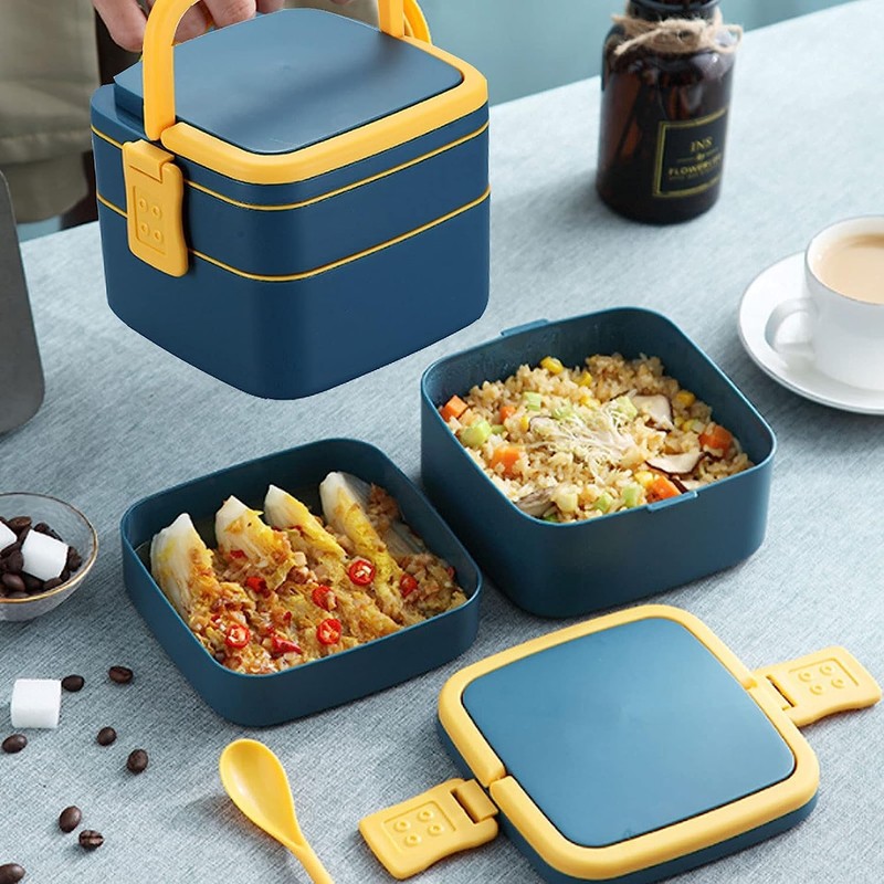 DIVCHI Lunch Box Meal Holder 2 Compartments Bento Boxes With