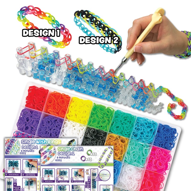 Rainbow Loom MEGA Combo Set, Features 7000+ Colorful Rubber Bands,