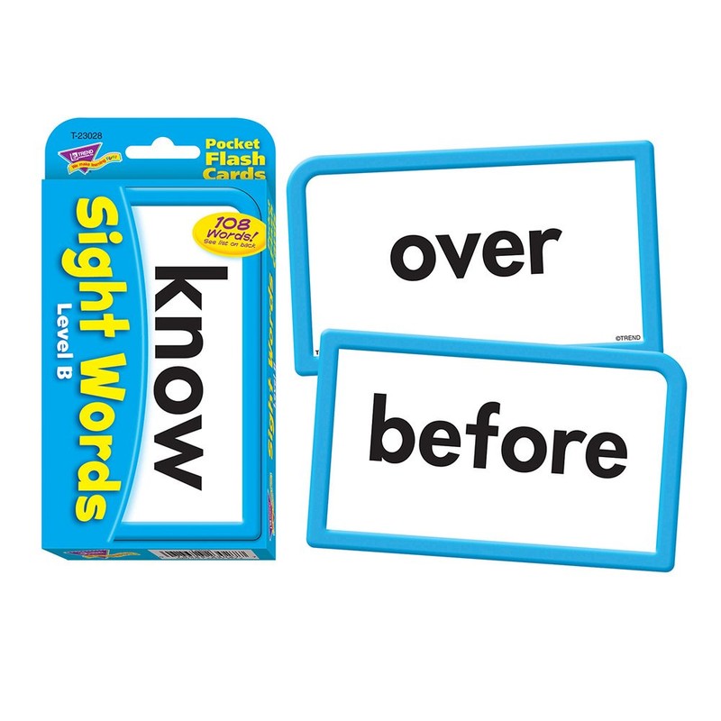 Trend Enterprises: Sight Words Level B Pocket Flash Cards, Great