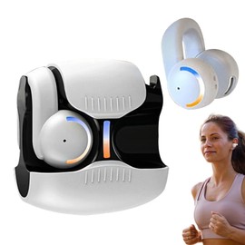 Ear Clip Earbuds - Clip On Headphones - Lightweight Wireless Comfortable Bone Conduction Earphones Noise Reduction for Cycling Workouts Workplace Running Travel