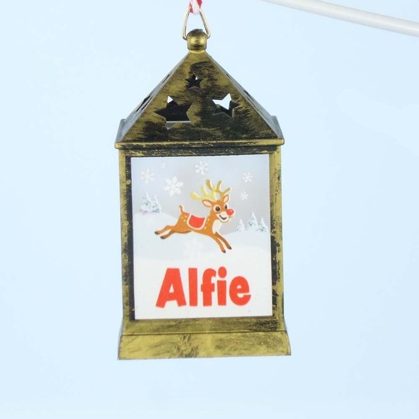 Mulberry Studios Starlight Lantern Christmas Tree Hanger Names A-G Alfie