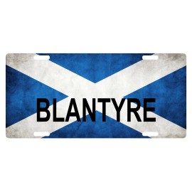 Fast Service Designs Scotland Flag Car License Plate Saint Andrew's Cross Sign Emblem Blantyre