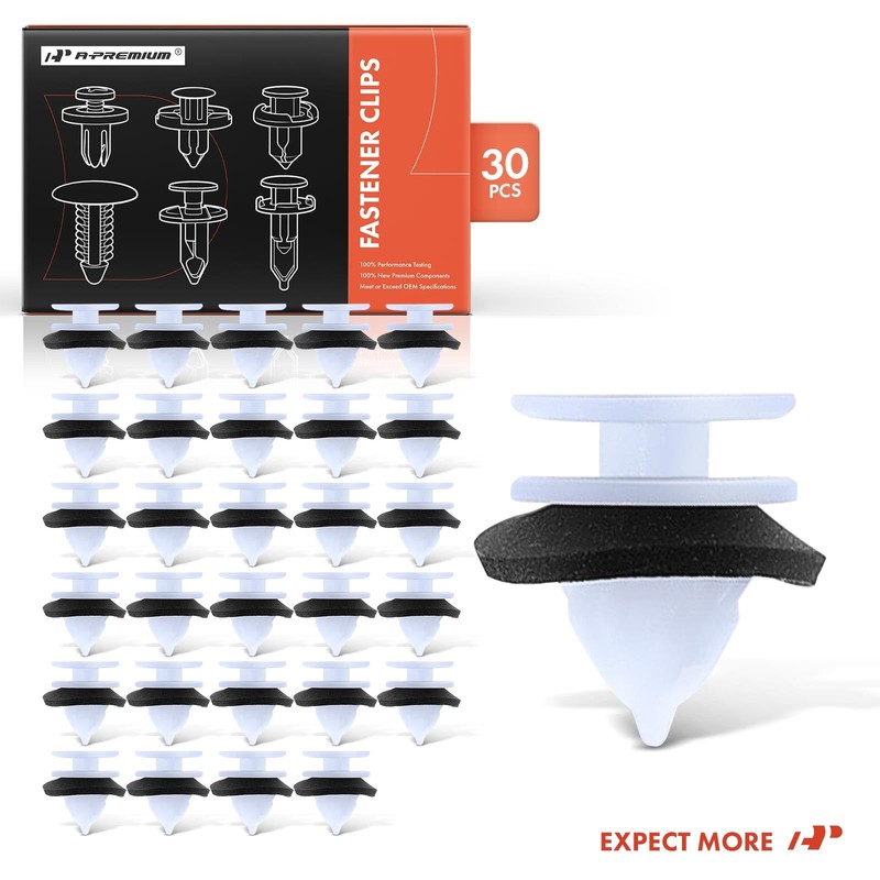 A-Premium 30PCS Nylon Moulding Retainer Clips with Sealer Compatible with