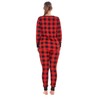 Keanu KL762-RB-L - Ladies Hacci Thermal Pyjamas - Red/Black -