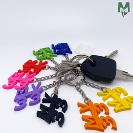 Motoreco MV 33 Orange Keychain | Made From Repurposed Waste Plastic | F1 Formula 1 Gift