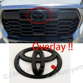 TOYOTA NEW 2022 23 24 Tundra Overlay Gloss Blackout Overlay Front Grille Emblem Badge