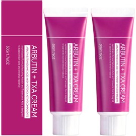 Crema de Arbutina + Ácido Tranexámico – Hidratante e Iluminadora para un Tono de Piel Uniforme, Cuidado Facial Diario, 50 g, 2 Pack