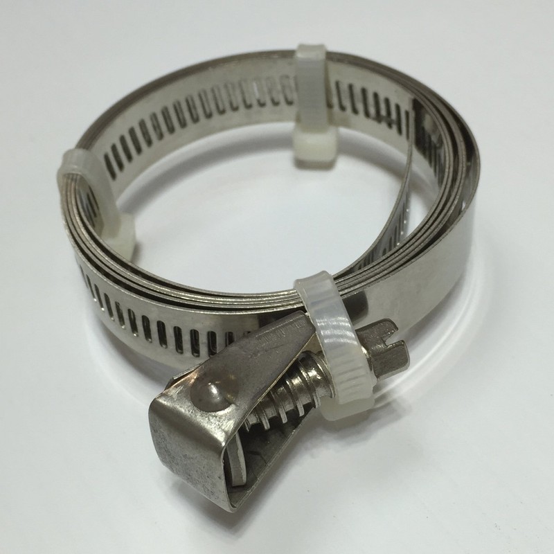 40" Adjustable Stainless Steel Hose Clamp with Flex Worm Drive,
