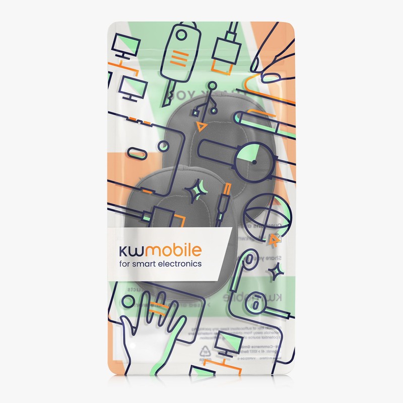kwmobile 2 x Ear Pads Compatible with Razer BlackShark V2