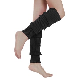Sarfel Leg Warmers for Women 80s Ribbed Knit Leg Warmer Custume Womens Leg Warmers Sports Party Accessories Black