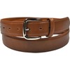 Ossi Men's Double Stitched Leather Lined Trouser Belt, Dark tan